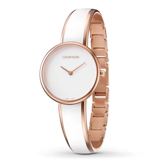 Calvin Klein Seduce Two-Tone White Dial Ladies Watch K4E2N616
