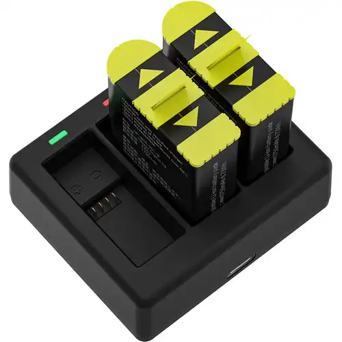 TELESIN 3 Slots Battery Charger For GoPro Hero 9/10 with 2 Pcs Batteries Set