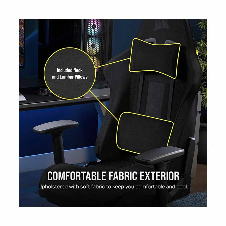 Corsair TC100 RELAXED Fabric Black Gaming Chair