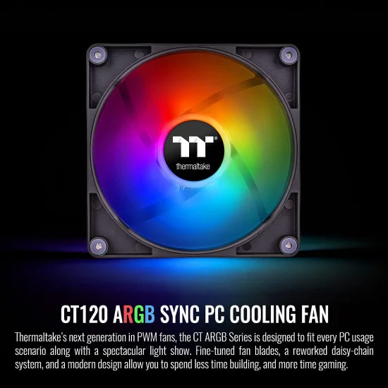 Thermaltake CT120 ARGB Sync PC Cooling Fan 2-Fan Pack