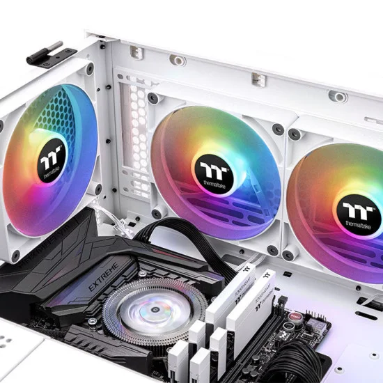 Thermaltake CT120 ARGB Sync PC Cooling Fan White 2-Fan Pack