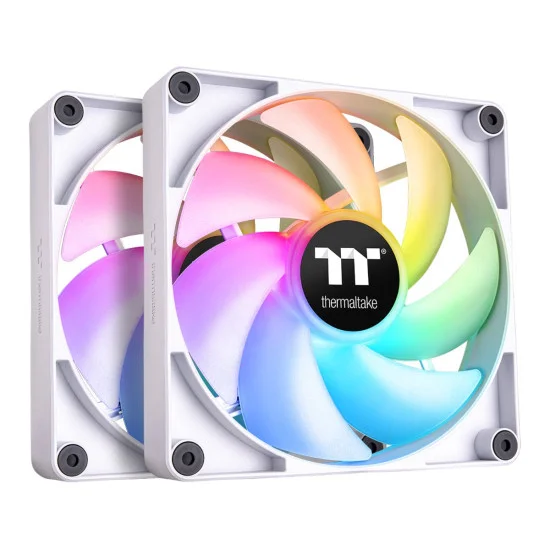 Thermaltake CT120 ARGB Sync PC Cooling Fan White 2-Fan Pack