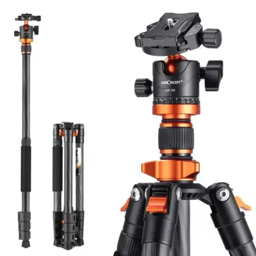 K&amp;F Concept KF09.109 D254C1 BH-28L Ball Head Carbon Fiber Camera Tripod