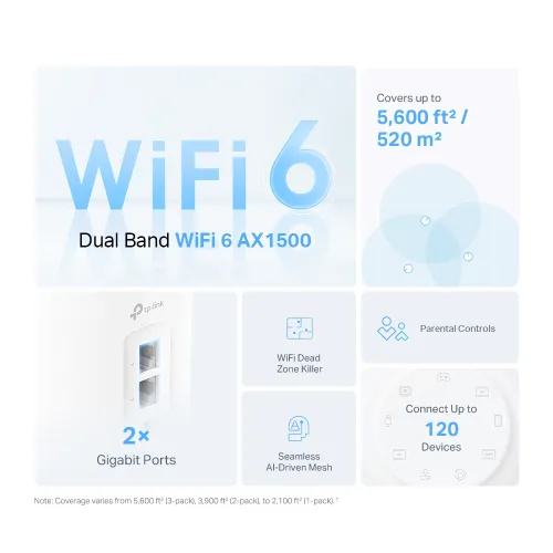 TP-Link Deco X10 AX1500 Dual-Band Mesh Router (2 Pack)