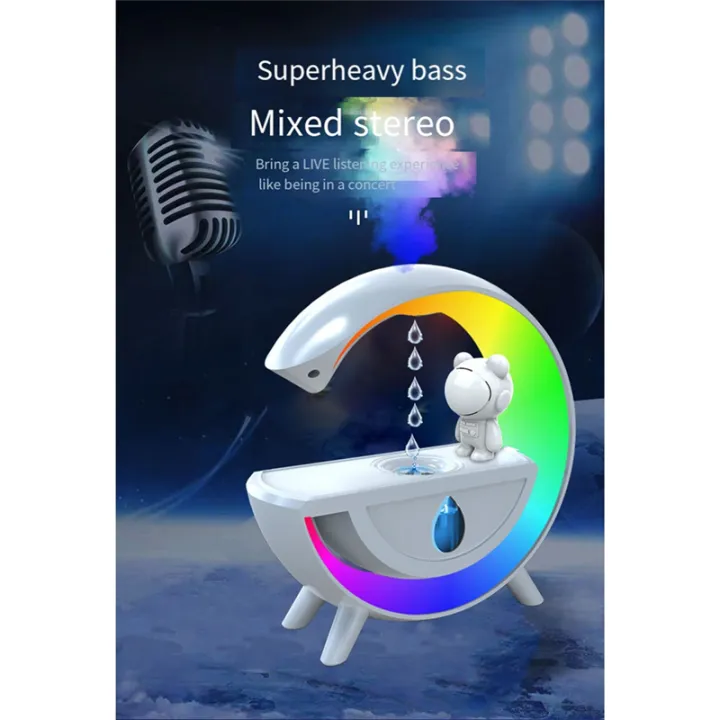 Anti- Air Humidifier 350ml RGB Light Ultrasonic Humidifier with Bluetooth 5.0 Speaker for Home Office