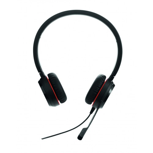 Jabra Evolve 30 MS DUO Dual Ear USB &amp; 3.5mm Noise Cancelling Head Phone Black