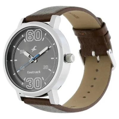 Fastrack Fundamentals Analog Silver Dial Men's Watch-NL38052SL03/NP38052SL03