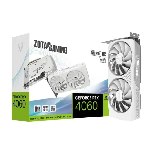 ZOTAC GAMING GeForce RTX 4060 8GB White Edition GDDR6 Graphics Card