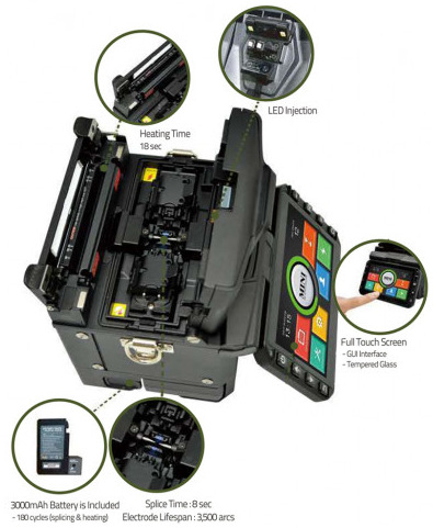 FiberFox Mini 3S Active V-Groove Clade Splicer Machine