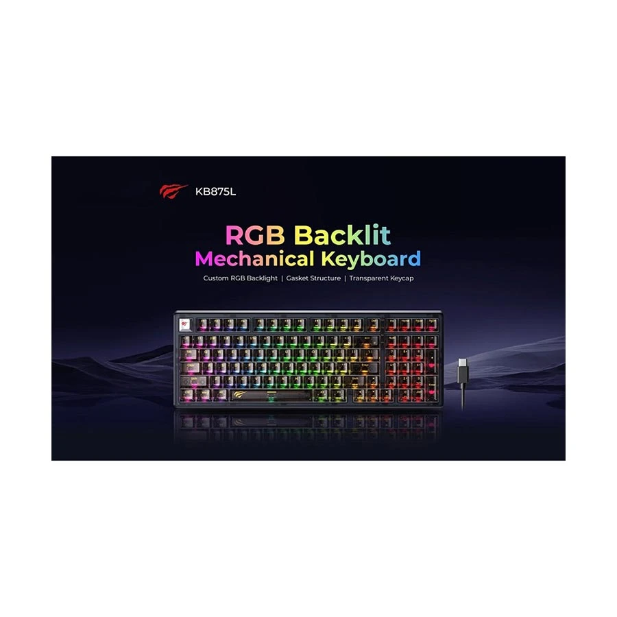 Havit Gamenote KB875L RGB Black Wired Mechanical Gaming Keyboard