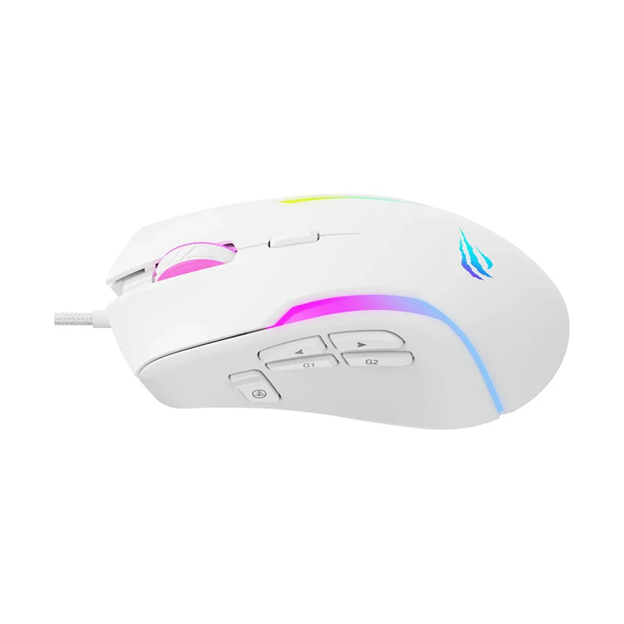 Havit MS1033 RGB Wired White Programmable Gaming Mouse