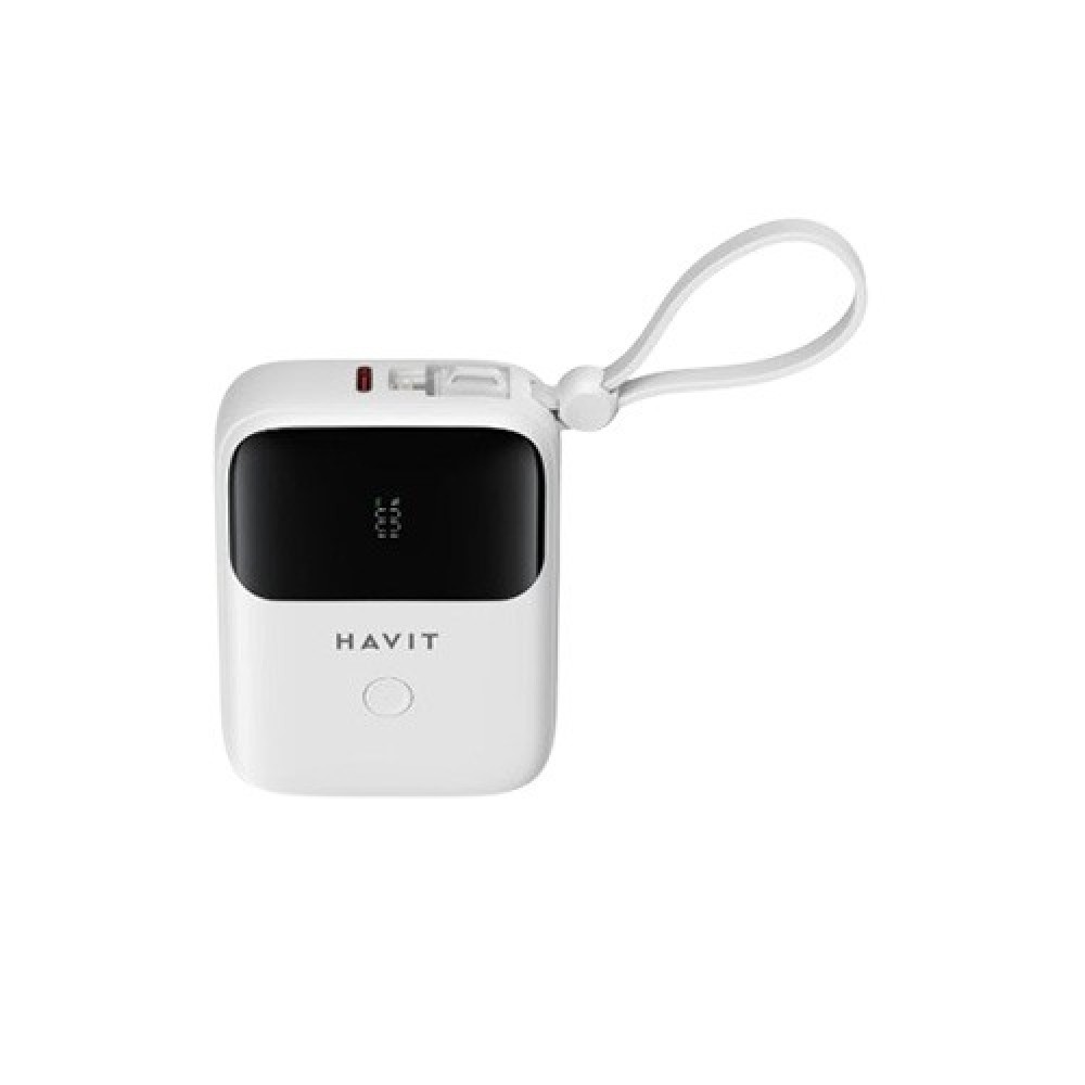 Havit PB5215 USB-C 10000mah Digital Display Power Bank With Lightning Cable