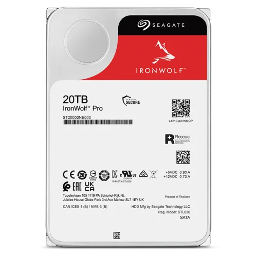Seagate IronWolf Pro 20TB 3.5-inch SATA 7200RPM NAS HDD