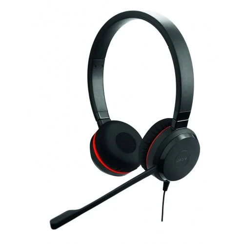 Jabra Evolve 30 MS DUO Dual Ear USB &amp; 3.5mm Noise Cancelling Head Phone Black