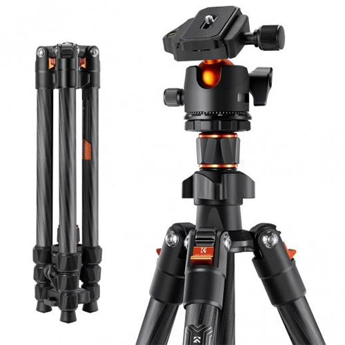 K&amp;F Concept KF09.123 K254C2 BH-36L Portable Carbon Fiber Camera Tripod