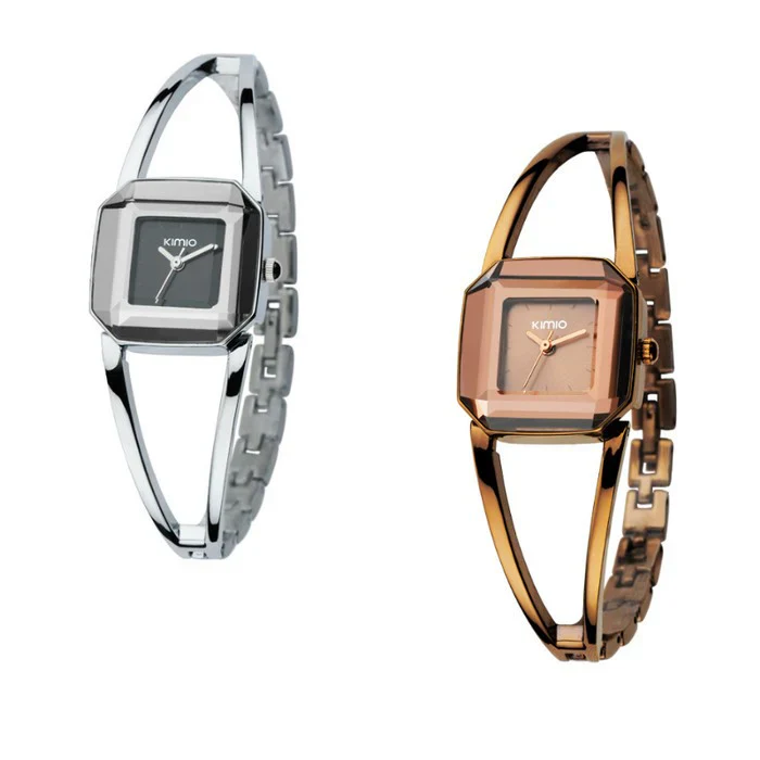 KIMIO Hollow Silver Square Dial Ladies Watch | K463L-S02