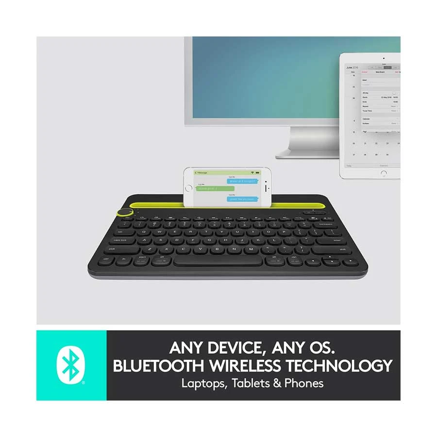 Logitech K480 Bluetooth Multi Device Black Keyboard