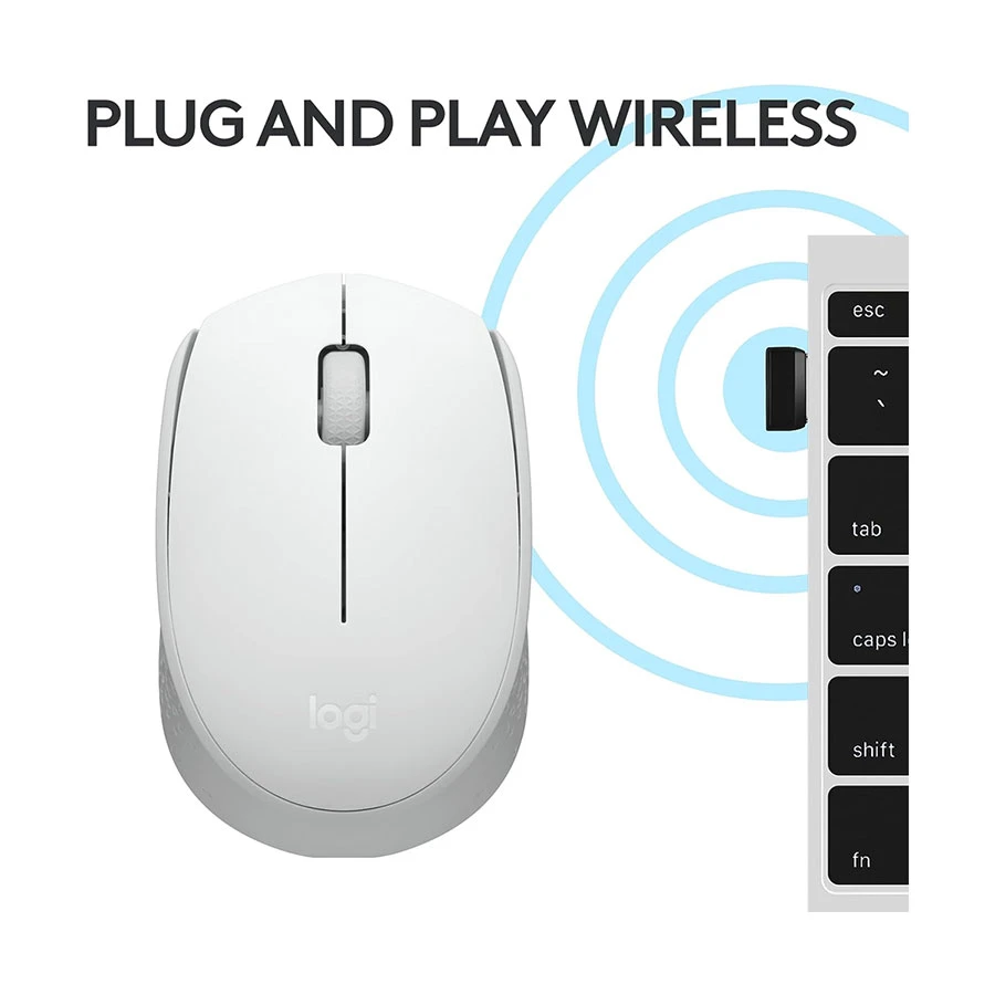 Logitech M171 Off-White Wireless Mouse