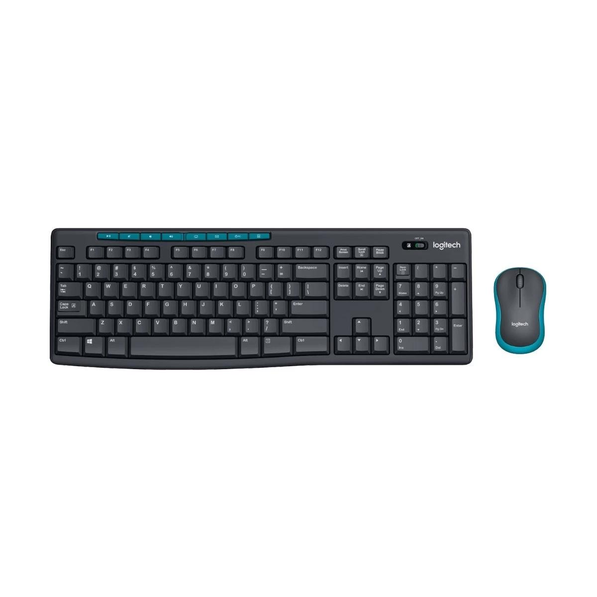 Logitech MK275 Black-Blue Wireless Keyboard &amp; Mouse Combo