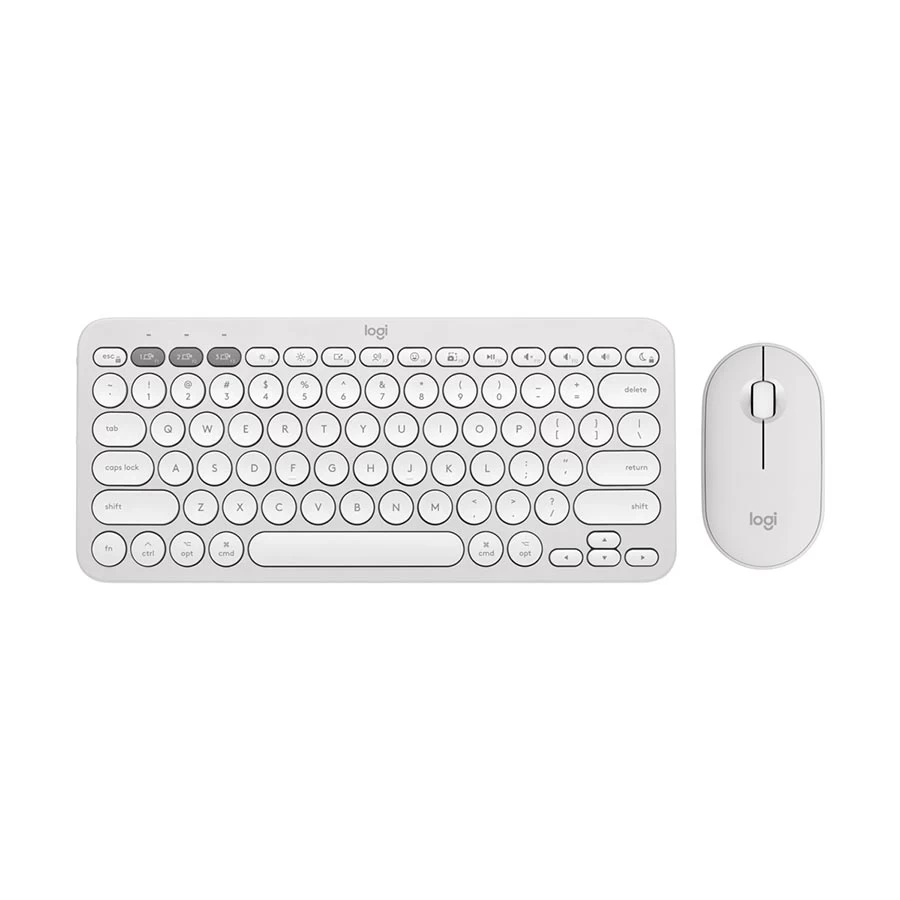 Logitech Pebble 2 Tonal White Bluetooth Keyboard &amp; Mouse Combo
