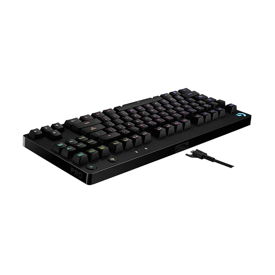 Logitech Pro Wired (GX Blue Clicky Switch) Mechanical RGB Backlit Gaming Keyboard