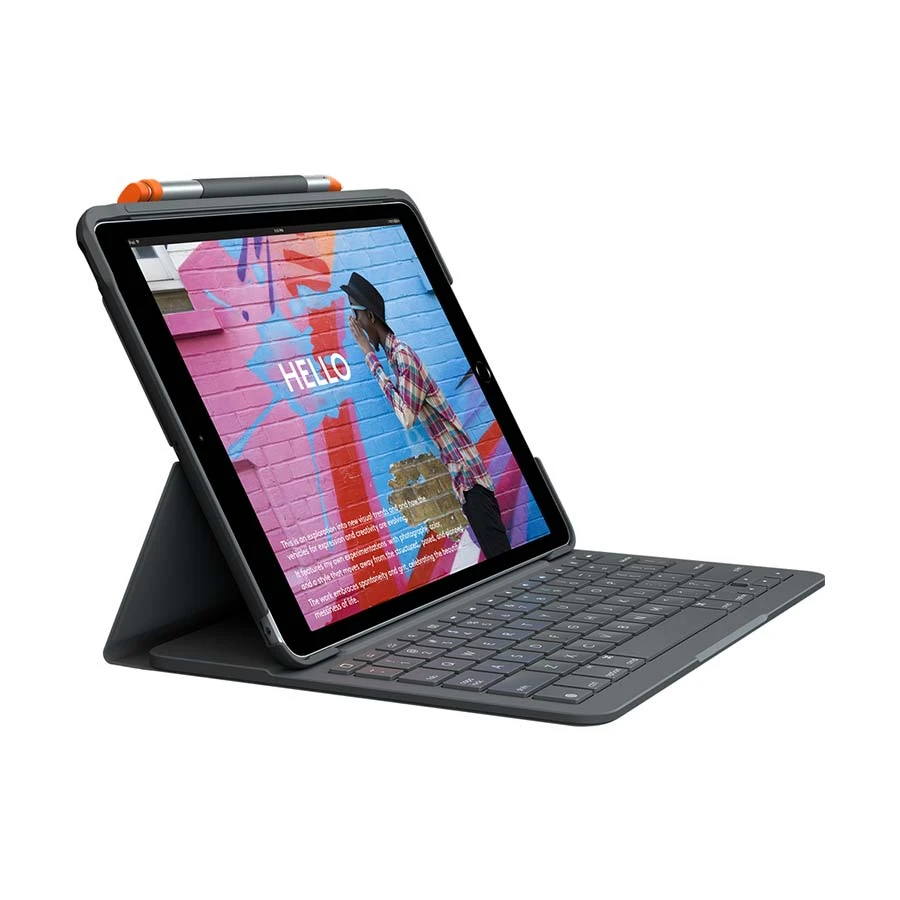 Logitech Slim Folio Graphite Bluetooth Keyboard with Case for iPad