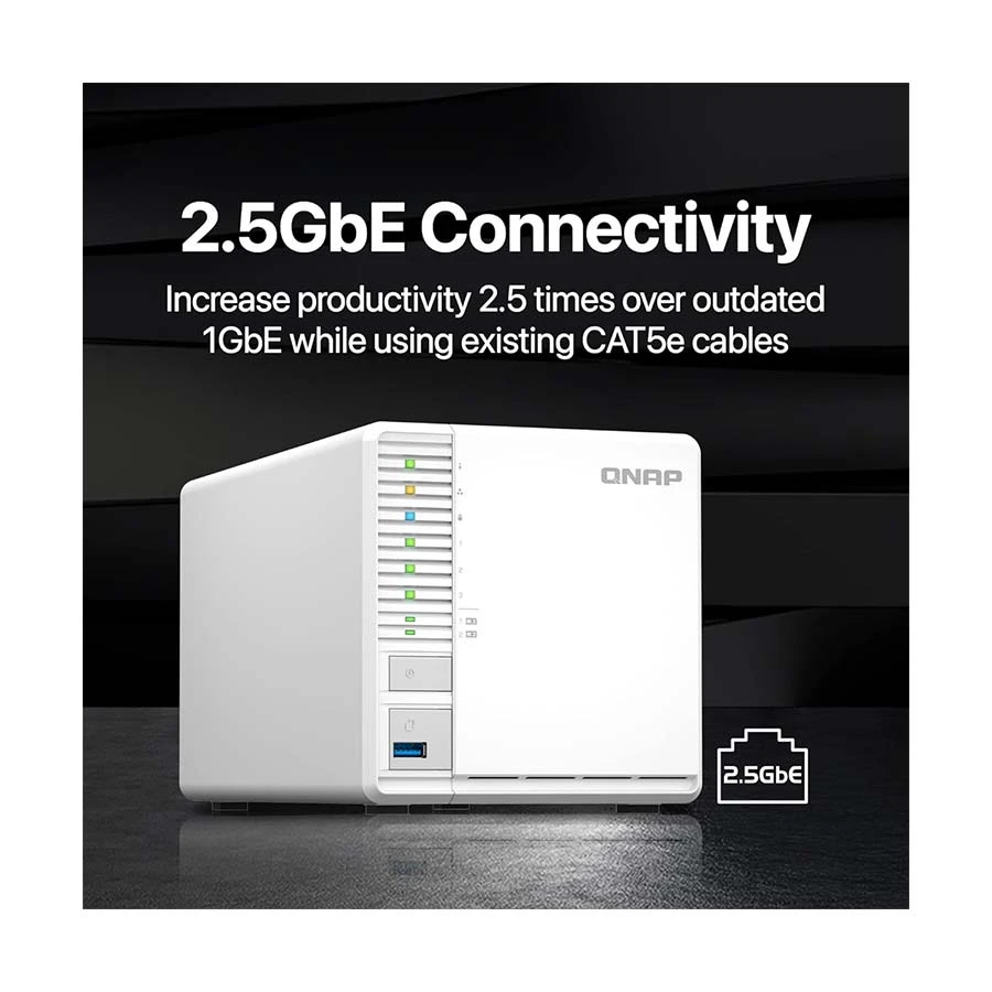 QNAP TS-364-8G 3 Bay Tower Intel Celeron N5095 Network Storage (2 Year Warranty)