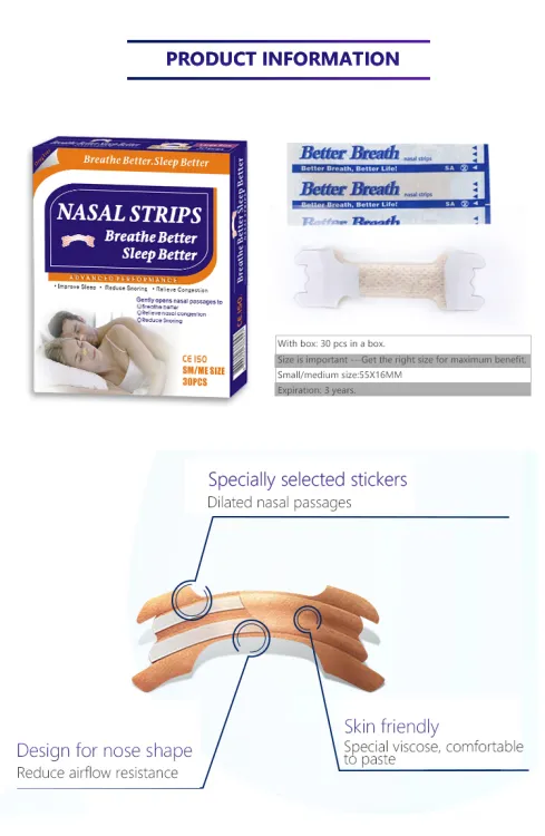 5 PCS Nasal strips to relieve nasal congestion and stop snoring