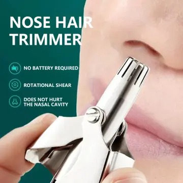 Men's Nose Hair Trimmer Stainless Steel Manual Trimmer Suitable For Nose Hair Razor Washable Portable Nose Hair Trimmer