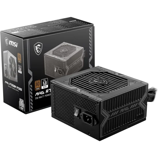 MSI MAG A750BN PCIE5 750W 80 PLUS Bronze Non-Modular Power Supply