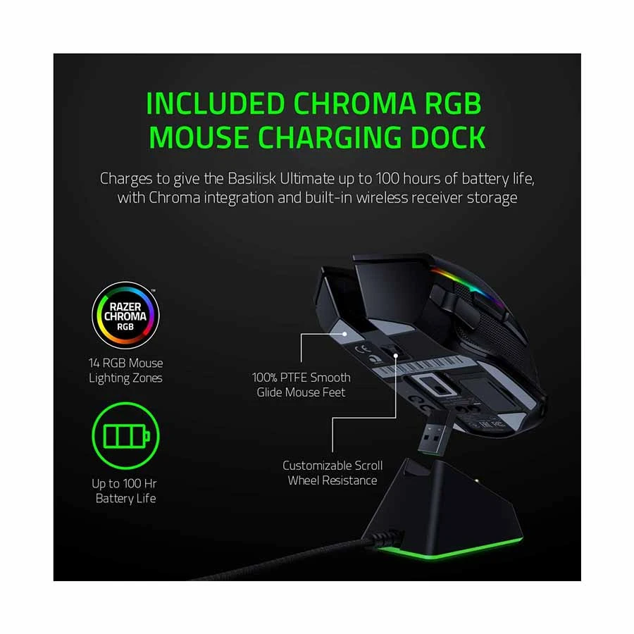 Razer Basilisk Ultimate Chroma RGB Black Wireless Gaming Mouse