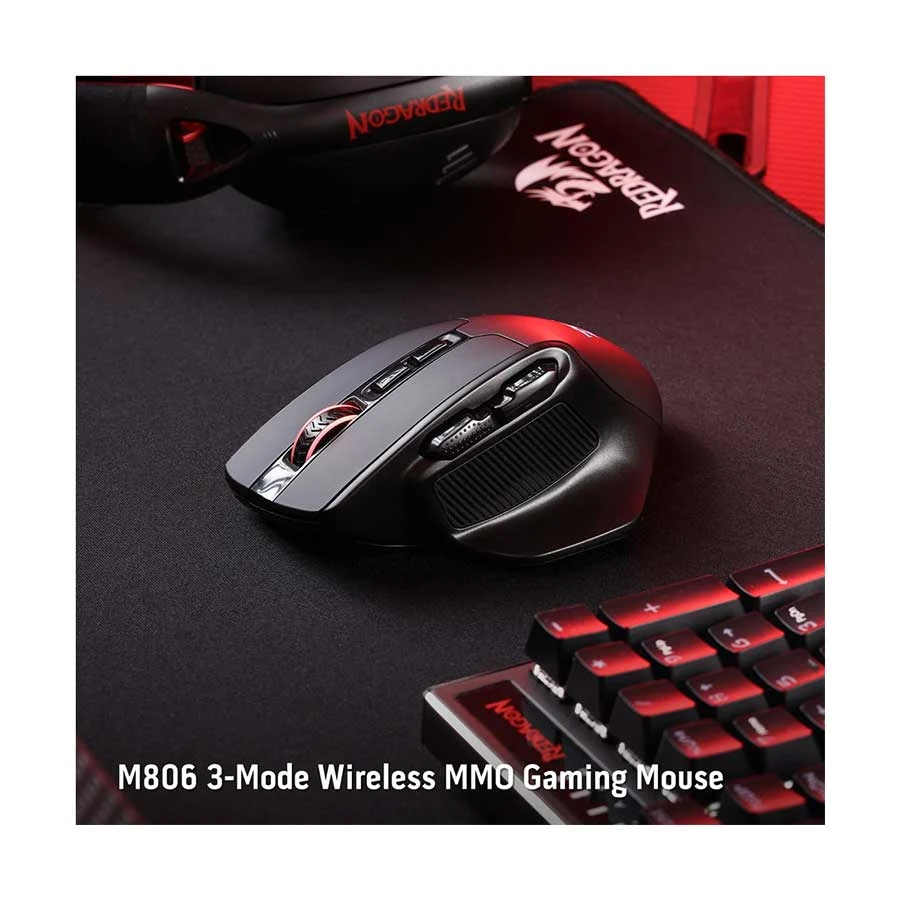 Redragon Bullseye Pro M806 RGB Multi Mode Black Programmable Gaming Mouse