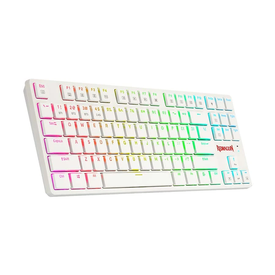 Redragon K539 Anubis RGB (Huano Low Profile Brown Switch) Bluetooth White Mechanical Gaming Keyboard