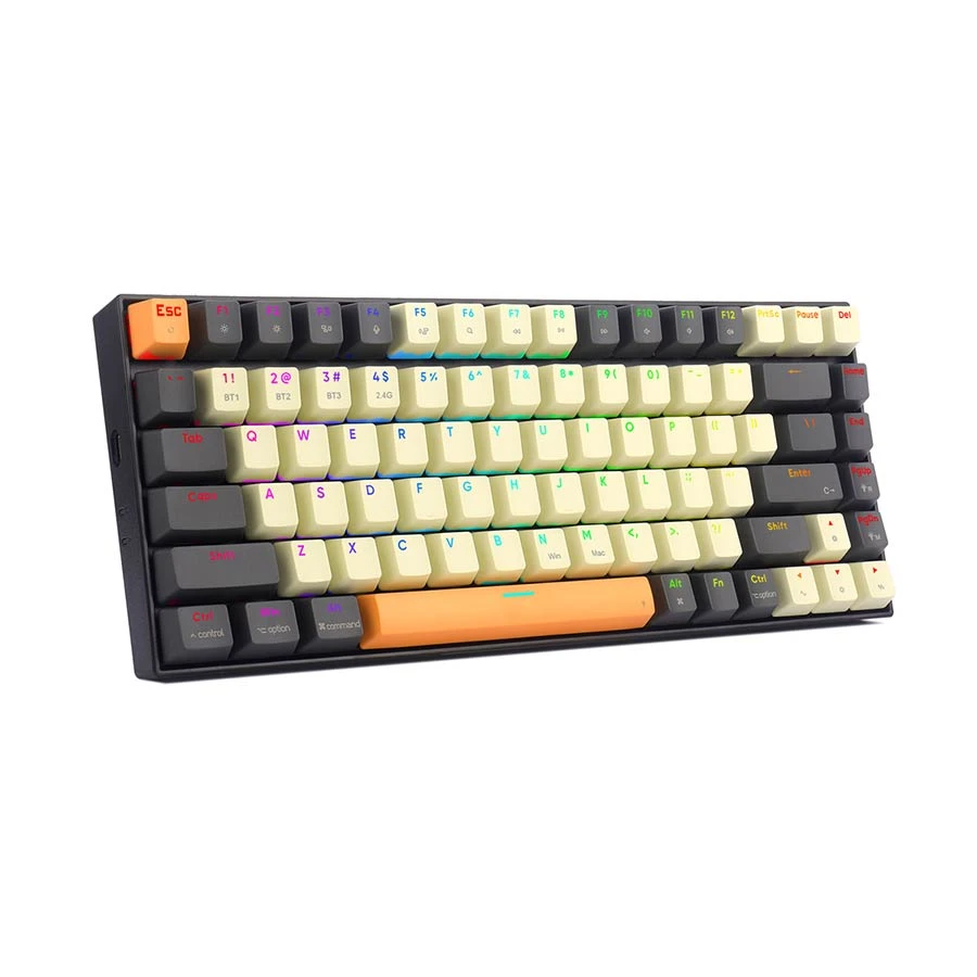 Redragon K629 Phantom Pro RGB (Huano Red Switch) Bluetooth Black Gaming Keyboard