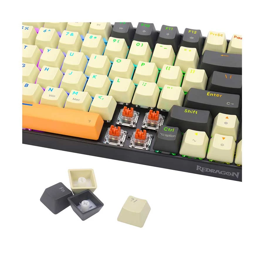 Redragon K629 Phantom Pro RGB (Huano Red Switch) Bluetooth Black Gaming Keyboard