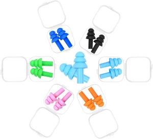 A Pair Silicone Ear Plugs Anti Noise Snore Earplugs Noise Reduction for Study