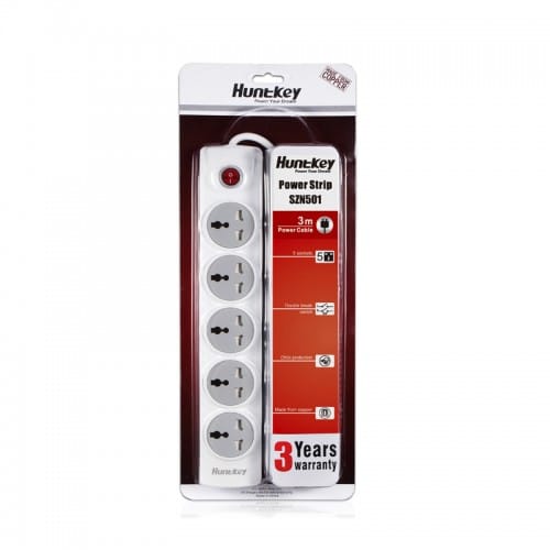 Huntkey SZN501 5 Port 3 Pin Power Strip