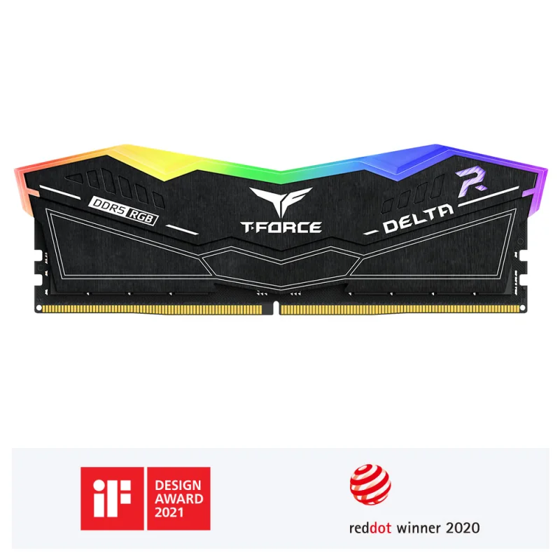TEAM T-FORCE DELTA RGB BLACK 16GB DDR5 7000MHz CL34 Desktop Ram
