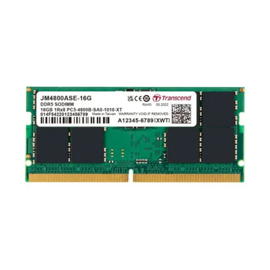 Transcend 16GB JM DDR5 4800 SO-DIMM LAPTOP RAM