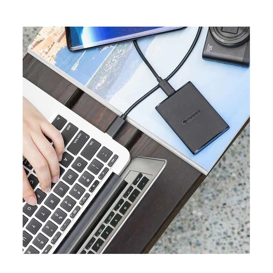 Transcend ESD270C 2TB USB Type-C Black Portable External SSD