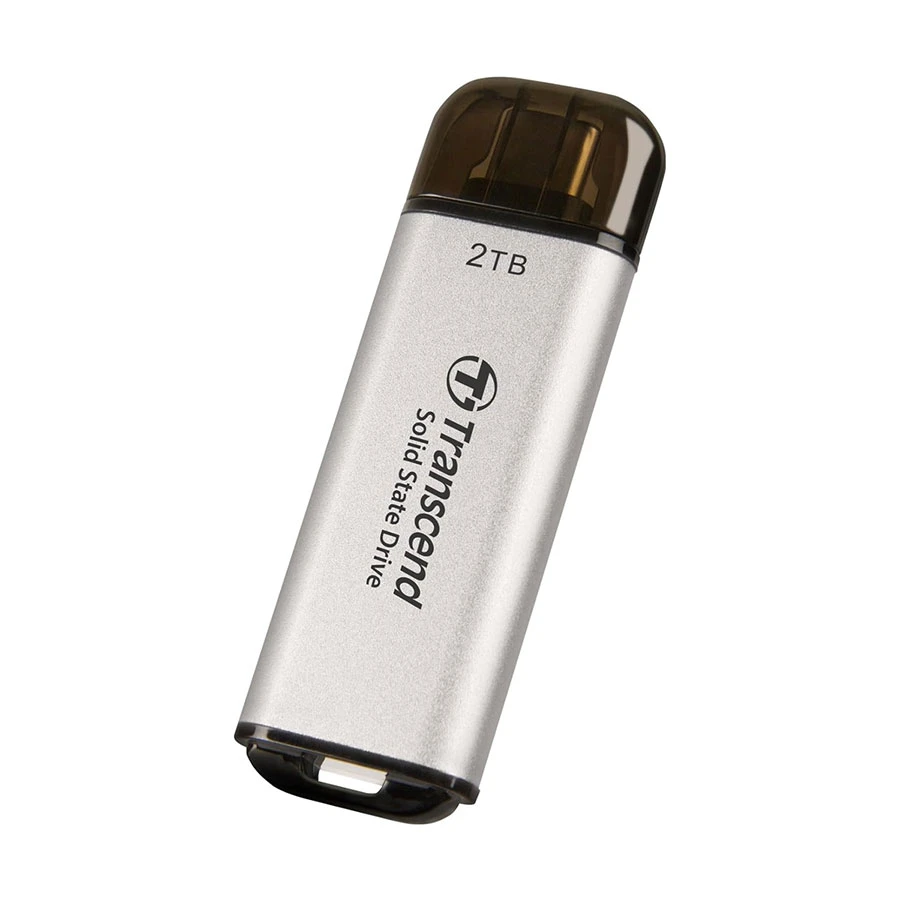 Transcend ESD300S 2TB USB Type-C OTG Silver Portable External SSD