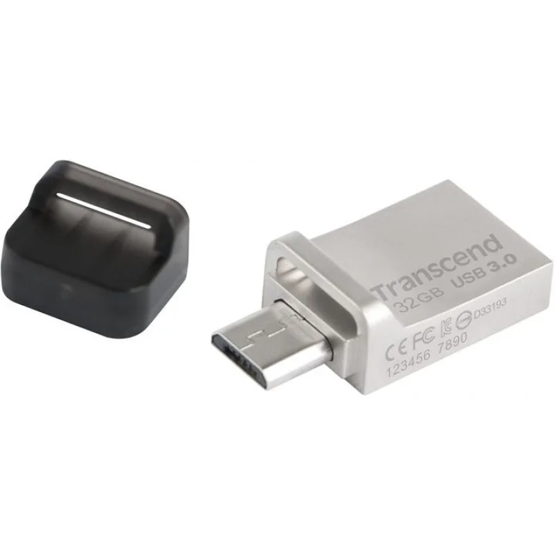 Transcend 32GB JetFlash 880 USB 3.0 Gen 1 OTG Pen Drive Silver