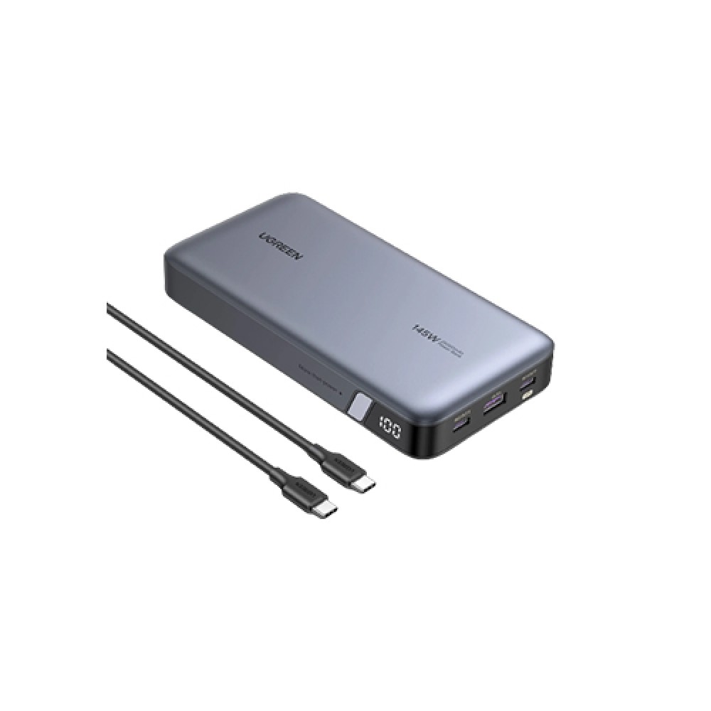 UGREEN 145W POWER BANK 25000MAH PORTABLE CHARGER USB C 3-PORT PD3.0 BATTERY PACK DIGITAL DISPLAY