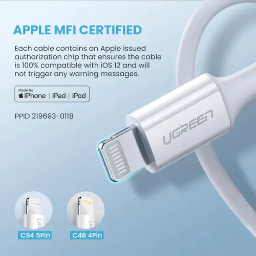 Ugreen US171 USB Type-C to Lightning 1M Cable
