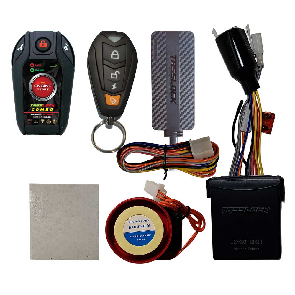 Tasslock Combo V3.0 : GPS + Automatic Lock Remote PKE Sensor for Motorcycle 2024