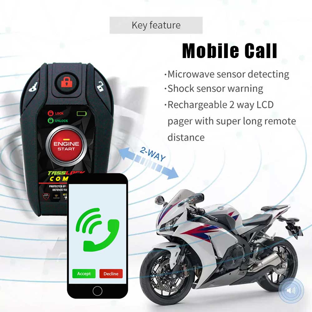 Tasslock Combo V3.0 : GPS + Automatic Lock Remote PKE Sensor for Motorcycle 2024