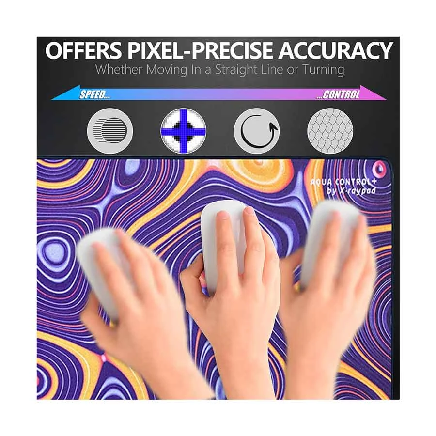 X-Raypad Aqua Control Plus XXL Red Orange Blue ROB Gaming Mouse Pad